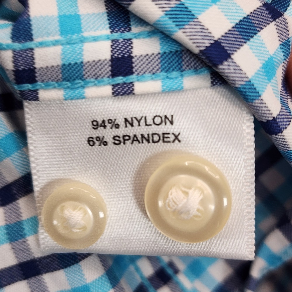 Peter Millar Summer Comfort Mens Performance Plaid Button Down Golf Shirt Small - Picture 8 of 9
